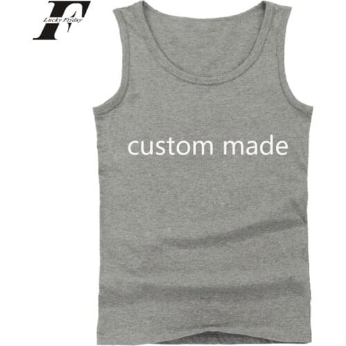 LOGO DIY design t shirt sleeveless vest 2019 kpop tshir clothes streetwear bodybuilding cotton shirt CUSTOMIZE MADE 8815-BX01