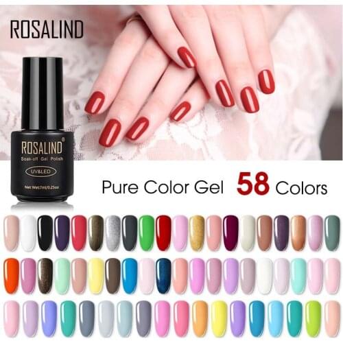 ROSALIND Gel Nail Polish Hybrid Varnishes 7ml Semi Permanent UV LED Base Top Coat For Nails Art Manicure Set Gel Polish