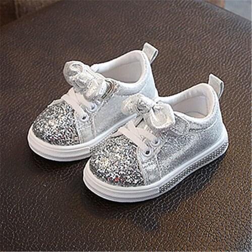 TELOTUNY baby shoes Children Infant Unisex Bling Sequins Bowknot Crystal Run Sport Sneakers Shoes Baby casual shoes 2020apr20