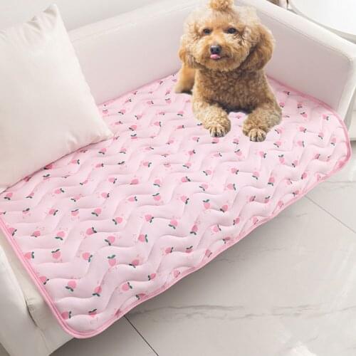 Pet Dog Summer Ice Silk Mat Cat Sleeping Blanket Puppy Refreshing Cushion Cool Sense Kennel Mat Cat Mat Pet Accessories S\M\L