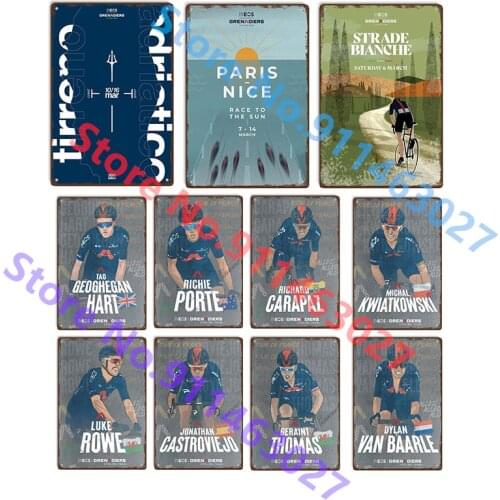 Bike Rider Metal Sign Vintage Cycling Tin Signs Shabby Chic Plate Wall Art Poster Home Bar Pub Room Wall Signs