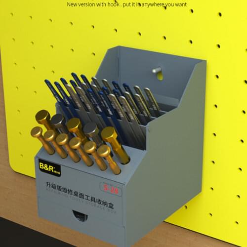 Multi-Function Repair Tools Desktop Organizer Storage Box Mobile Phone Maintenance Component Box Screwdriver Holder Tool