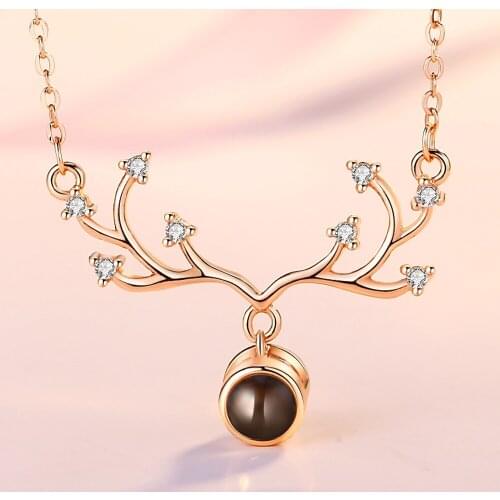 Fashion elegant ladies necklace M925 pendant long necklace multi-chain Silver color-plated jewelry love gift
