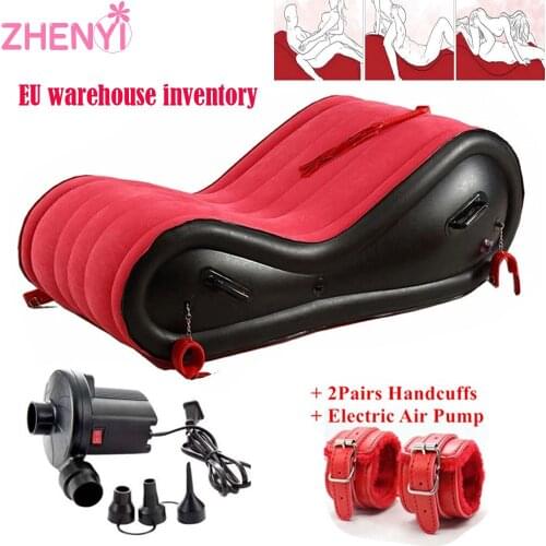 BDSM Inflatable Sex Sofa Bed Adult Love Game Sofas Pillow Chaise Furuiture Machine Sex Chair With Electric Air Pump Chair