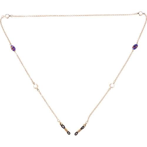 Newtly Gold Link Chain Ring Reading Glasses Eyeglass Sunglasses Chain Holder Cord Noslip Necklace