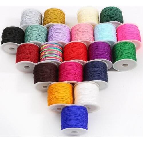 Approx 50M/Roll 0.8MM Multicolor Hand Braided Thread No No Elasticity Wire For DIY Making Ornaments Jewelry Accessories