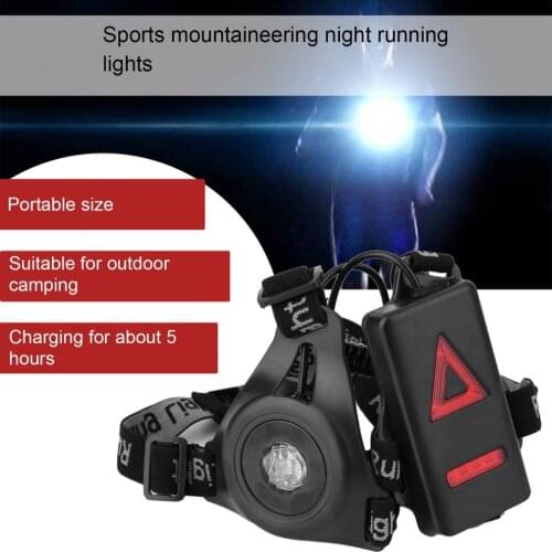 Night Outdoor Sport Safe Running Lights Q5 LED Running Flashlight Warning Light USB Charge Chest Lamp Hiking Camping Equipment