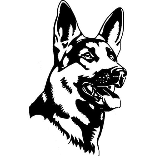 Personality German Shepherd Dog Cartoon Car Stickers Styling Motorcycles Decal Car Decorative PVC KK Vinyl Apply To Car Window