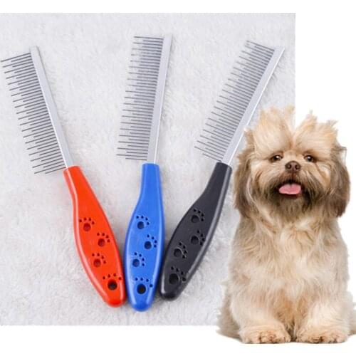 Pet Trimmer Hair Grooming Comb Stainless Steel Pin Puppy Dog Flea Shedding Brush