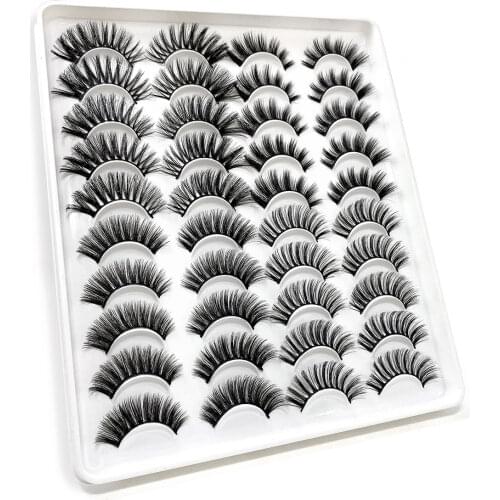 Flash girl 204-4 mix 4 models 20 pairs per set soft eyelashe 3D faux mink eyelashes with Gift box