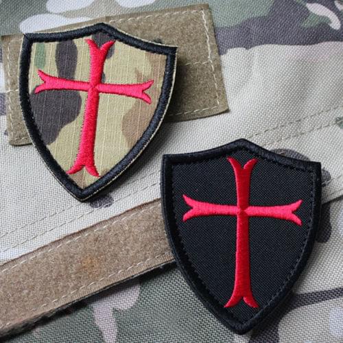 Knights Templar Cross Shield PATCH Military ARMY EMBROIDERED Military Patch badge For Backpack jacket