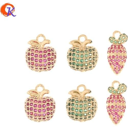 Cordial Design 30Pcs Jewelry Accessories/Rhinestone Pendant/Hand Made/Fruit Shape/Earrings Findings/CZ Charms/DIY Jewelry Making