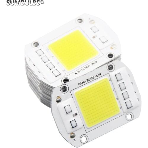 LED COB Chip 20W 30W 50W 220V 110V Smart IC No Need Driver Bulb Lamp for Flood Light Spotlight Driverless Diy