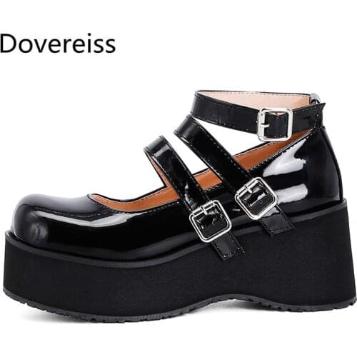 Fashion Womens Shoes summer red Elegant Pure color new white Round toe Buckle consice Buckle Pumps sexy Office lady 34-48