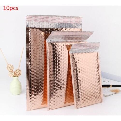 Shockproof Waterproof Aluminized Film Bubble Bags with Adhesive Stickers Cosmetics Phone Cover Protect Mailing Envelope Bag