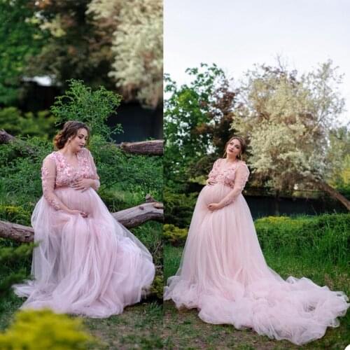 Unique Womens Prom Gowns V-Neck Long Sleeves Sexy Lace Appliques Bathrobe Nightgown Pajamas Sweep Train Sleepwear Custom Made