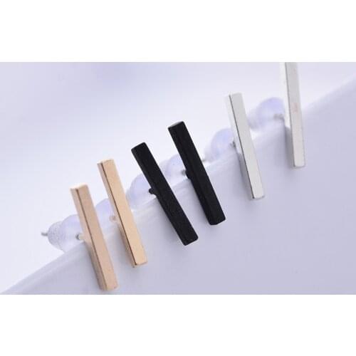 In Style Alloy Earring Ear Ring Combination Of Simple One Word Shape Stud Earrings And Pendant Earrings Ohrringe de moda#20