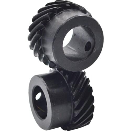 2PCS 1M 13T 15T 20T 45 degree 90° Helical gear DIY motor Staggered gear 6 8 10 12 14 15mm Bore diameter