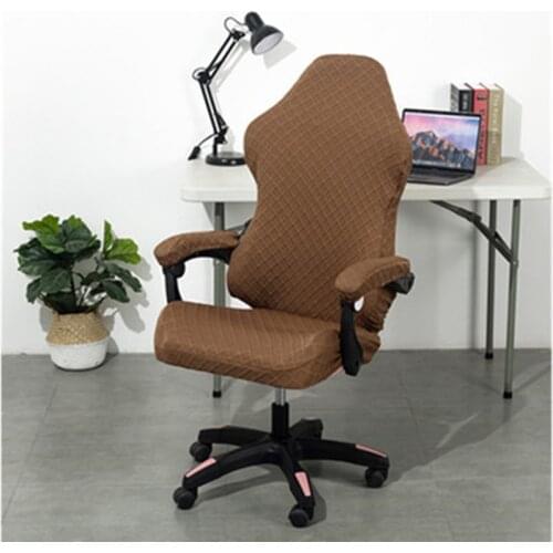 1Set Long Armrest Office Chair Cover Jacquard Game Chair Cover Stretch Seat Cover for Computer Chair Spandex Armchair Slipcover