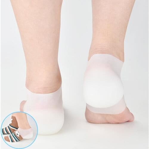 1pair Invisible Height Increase Silicone Insoles Height Increase Insoles Pads Dress In Socks Height Lift Heel Foot Pad Foot Care