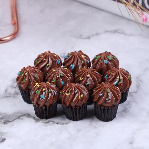 10PCS Kawaii Resin Flat Back Flatback Cabochon Miniature Fake Food Cake DIY Craft Decoration For Dollhouse Child Kitchen Toys