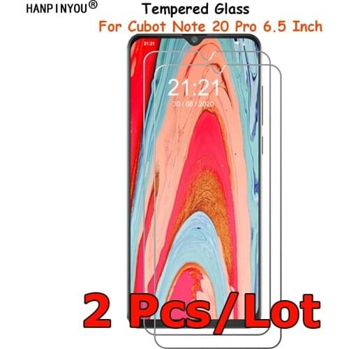 2 Pcs/Lot For Cubot Note 20 Note20 Pro 6.5" Tempered Glass Screen Protector Thin Explosion-proof Protective Film Toughened Guard