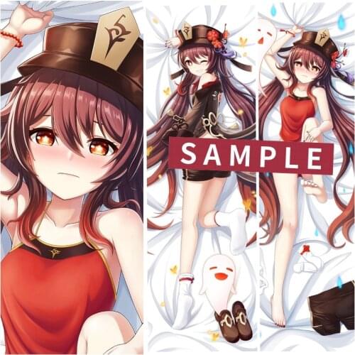 Anime Game Genshin Impact HuTao Cosplay Dakimakura Hugging Body Pillow Case Japanese Otaku Pillowcase Cushion Cover Gifts JSW