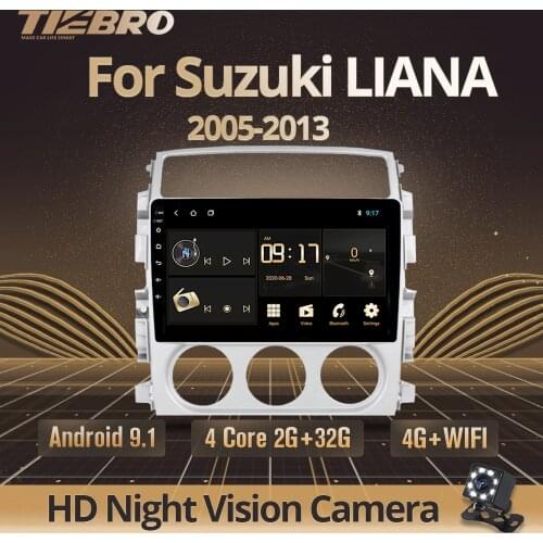 TIEBRO 2DIN Android 9.0 Car Radio For Suzuki LIANA 2005 -2013 Multimedia Player With 2.5D Touch Screen WIFI 2din Gps DVD Player