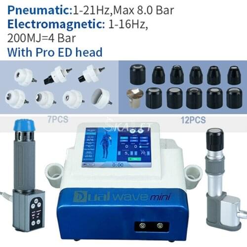 Double Channel Handles Extracorporeal Shockwave Therapy Machine for Pain Removal Erectile Dysfunction/ED Treatment