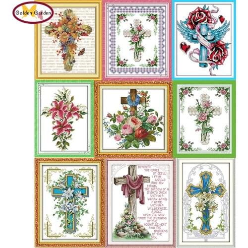 GG The Cross Stamped or Counted Cross Stitch Embroidery Kits 11CT 14CT DIY Kits Joy Sunday Cross Stitch Painting for Home Decor