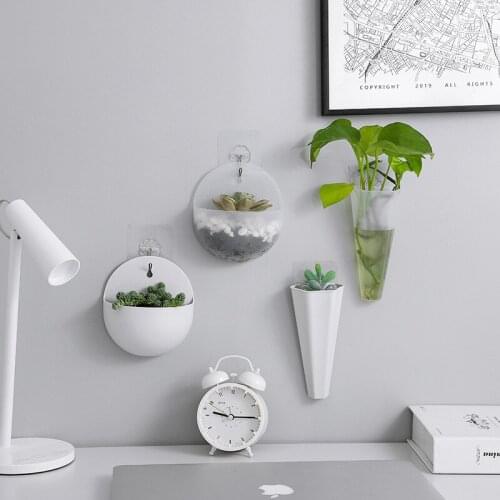 Hydroponic Wall Hanging Flower Pot Wall Hanging Flower Vase Lazy Plastic Wall Decoration Green Radish Floral Pot Pots for Plants