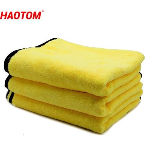 HAOTOM 3PCS 92*56cm Car Wash Microfiber Towel Super Absorbent Car Cleaning Drying Cloth Large Size Drying Big Towel Car Care
