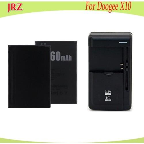 JRZ LOT=1PC+Charger 3.8V 3360mAh battery For Doogee X10 phone Replacement Batteries Bateria