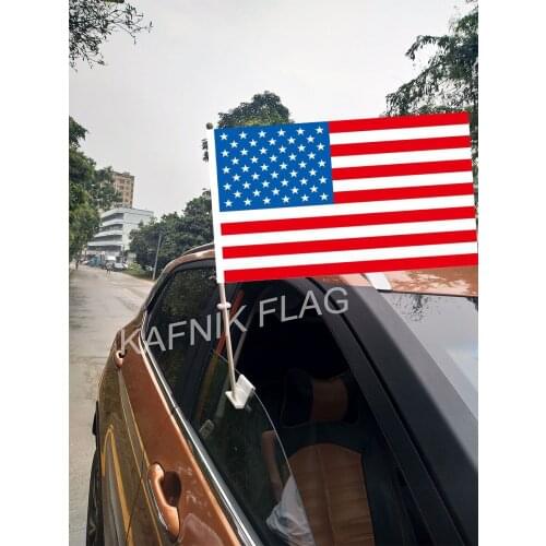 KAFNIK,30*45CM American/USA/United States Window Car Flags and Banners Small Outdoor Polyester Print Flag Custom Flags