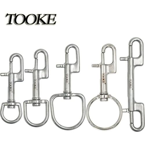 Scuba 90/100/110/120MM Stainless Steel Quick Easy Carabiner Ended Dive Bolt Snap Clip Hook BCD Accessories Diving Equipment