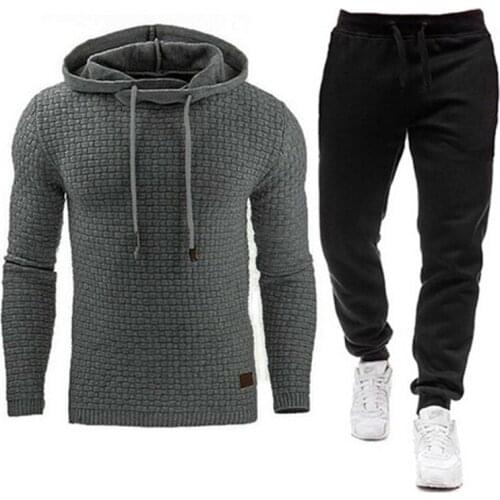 Autumn Winter Man Tracksuit Sets Pullover Hooded Mens Sweatshirts Sports Suit Male Casual Tracksuits 2 Piece Pants and Hoodies