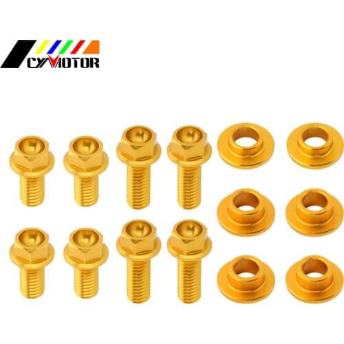 Motorcycle Radiator Shrouds Screw Bolt For SUZUKI RMZ450 RMZ 450 2005 2006 2007 Gold