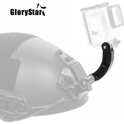 Aluminum Arm Alloy Helmet Stick Extension Mount for GoPro Hero 8 7 5 6 Xiaomi Yi SJCAM SJ4000 Sport Camera Go Pro Osmo Action Ca