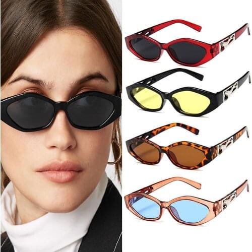Fashion Ladies European And American Small Frame Sunglasses Personality Leopard Cat Eye Glasses Cолнечные Oчки Женский