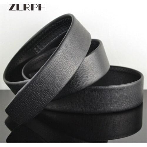 ZLRPH Mens business leather no buckle head belt body cowhide automatic buckle Belt