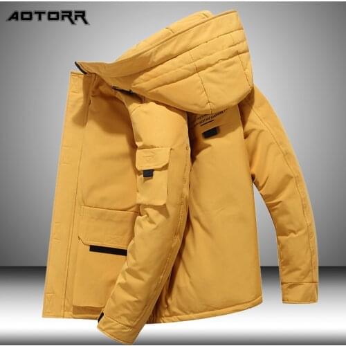 Men Down Jacket Winter High Quality Parka Coats 2020 New Mens Warm Thick Cotton Coat Fashion Tooling Style Overcoats Parkas Men