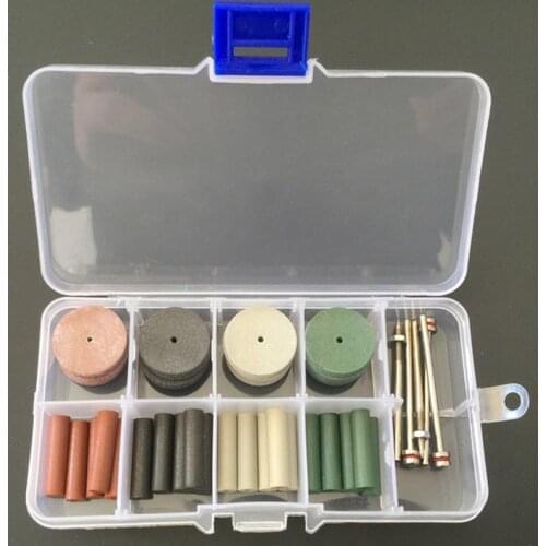 High Quality NEW 1 set Dental Silicone Rubber Polishing Grinding Wheels Burs Coarse Fine Ultra Fine 5 Shank Mandrel 2.35mm