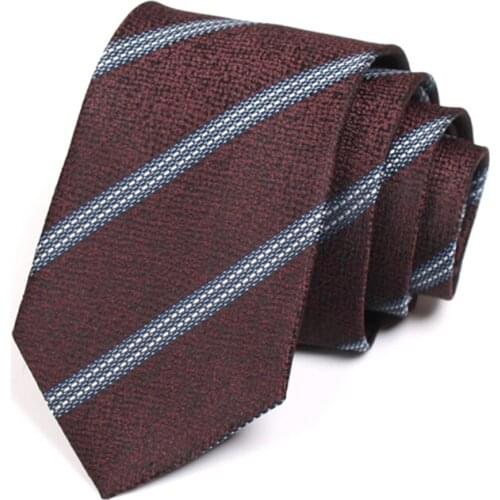 2021 New Arrivals Classic Business High Quality 7CM Striped Ties For Men Fashion Formal Necktie Gentleman Work Cravate Gift Box