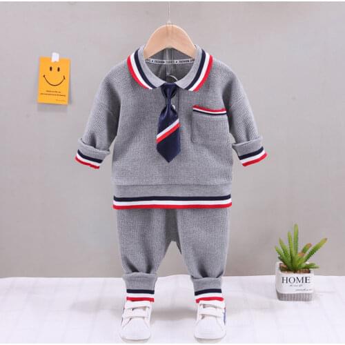 2021 Korean Fashion Baby Boy Girl Clothes Suits Long Sleeved Shirts Tops + Jeans Pants 2PCS/Set For 1 2 3 4 Years