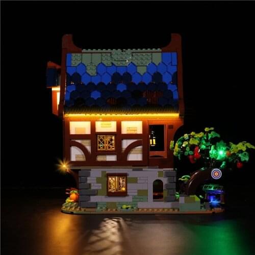 Lighting Set For Ideas Medieval Blacksmith LED Light Kit For 21325 Building Bricks Toys(Only LED Light, No Block Kit)