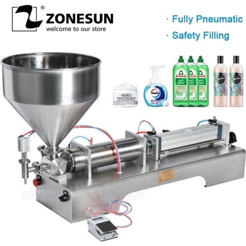 ZONESUN Fully Pneumatic Sprays Liquid Soap Dispenser Food Beverage Filling Machine Bottle Water Making Machines