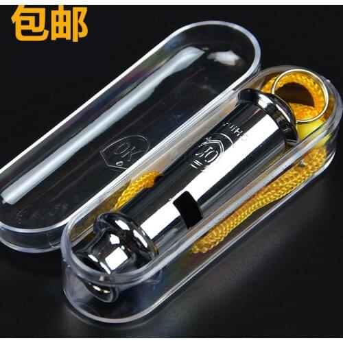 Stainless steel high-frequency high decibel whistle lifesaving metal outdoor survival whistle