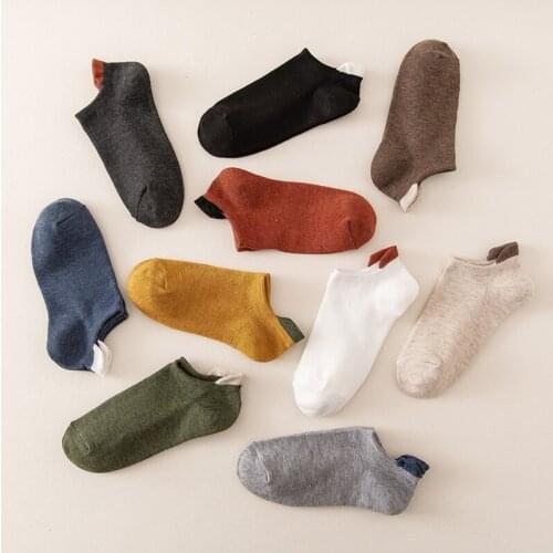 Solid color for stealth in spring and summer Socks All cotton invisible socks