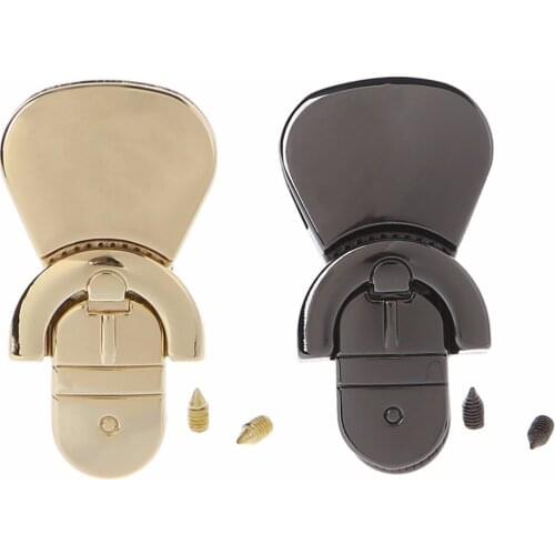 THINKTHENDO High Quality Lock Hardware Accessories Genuine Leather Trunk Lock Twist Handmade Bags Making Purse Fashion Bags