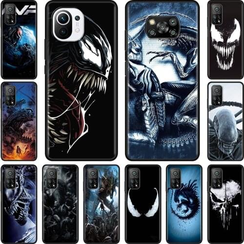 Terrifying Aliens For Xiaomi Mi Poco X3 NFC 10T Pro Note 10 Lite 9T Soft Phone Bumper Case M3 11 F3 CC9e F1 Shockproof Cover Cas